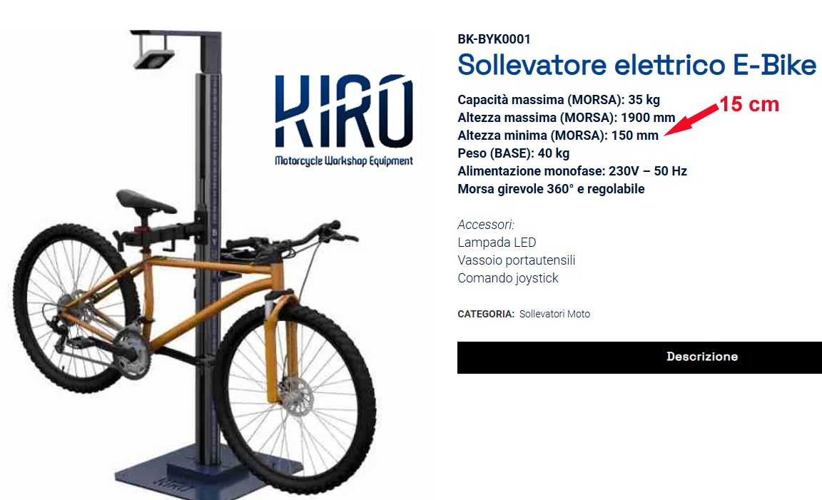 Kiro sollevatore biciclette